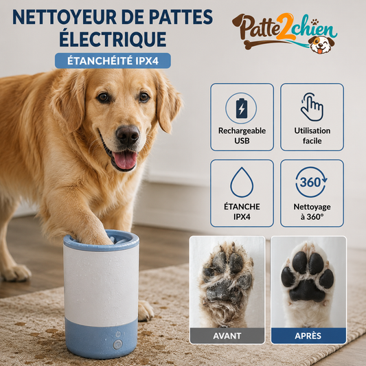 CleanPaw™ | Nettoyeur de Pattes Électrique pour Chien