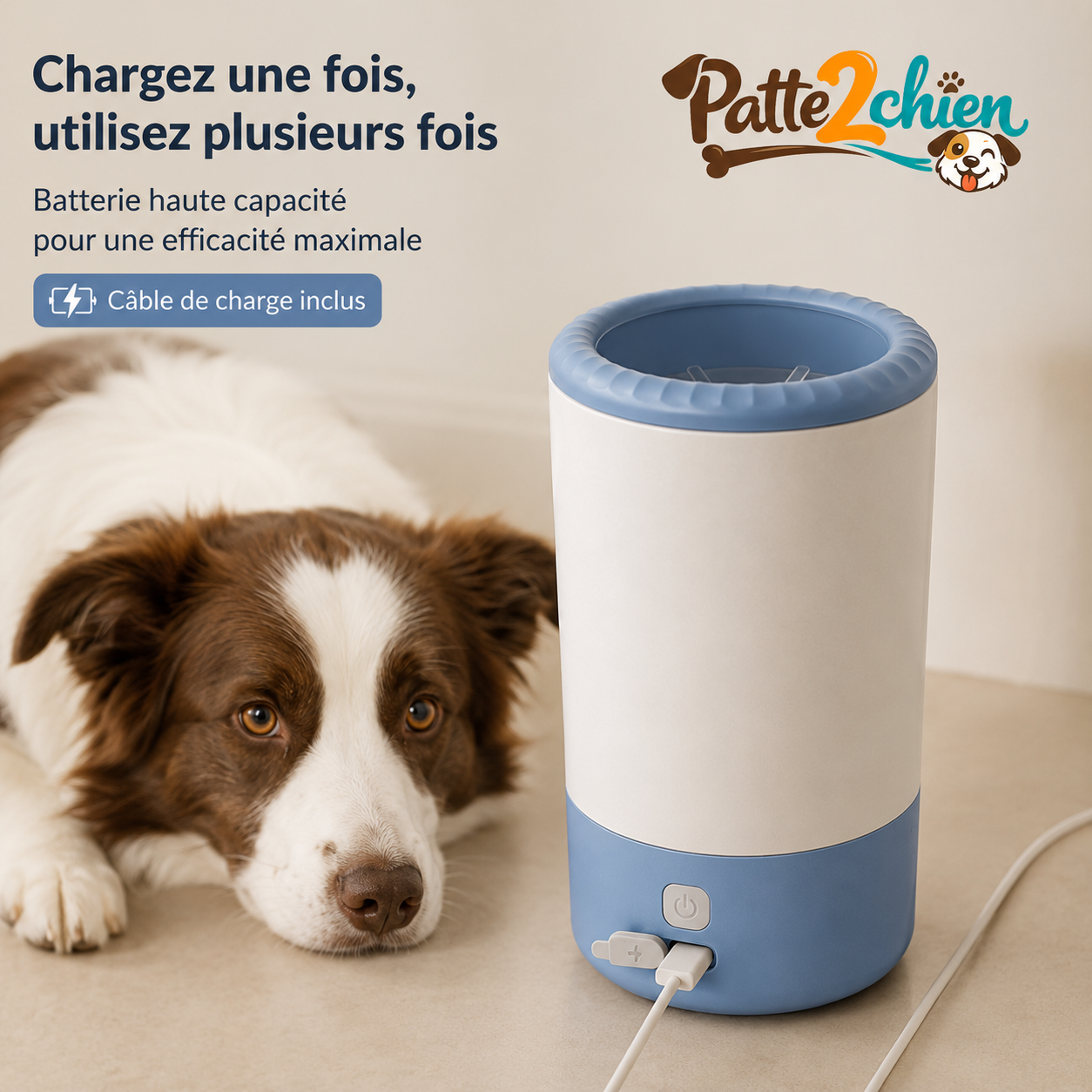 CleanPaw™ | Nettoyeur de Pattes Électrique pour Chien