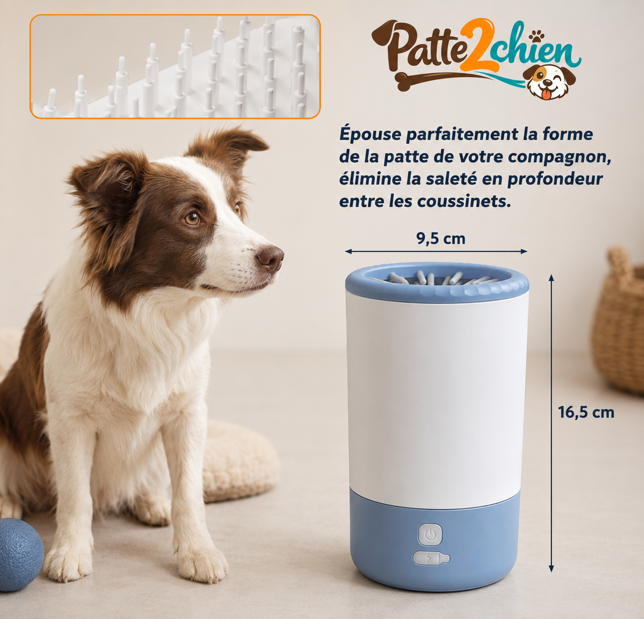 CleanPaw™ | Nettoyeur de Pattes Électrique pour Chien