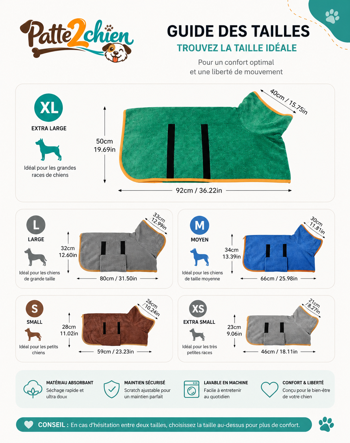 DryPaw™ | Peignoir en Microfibre pour Chien