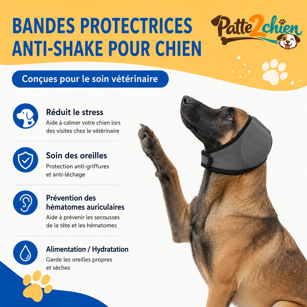 CalmPaw™ | Bonnet Anti-Bruit-Stress pour Chien