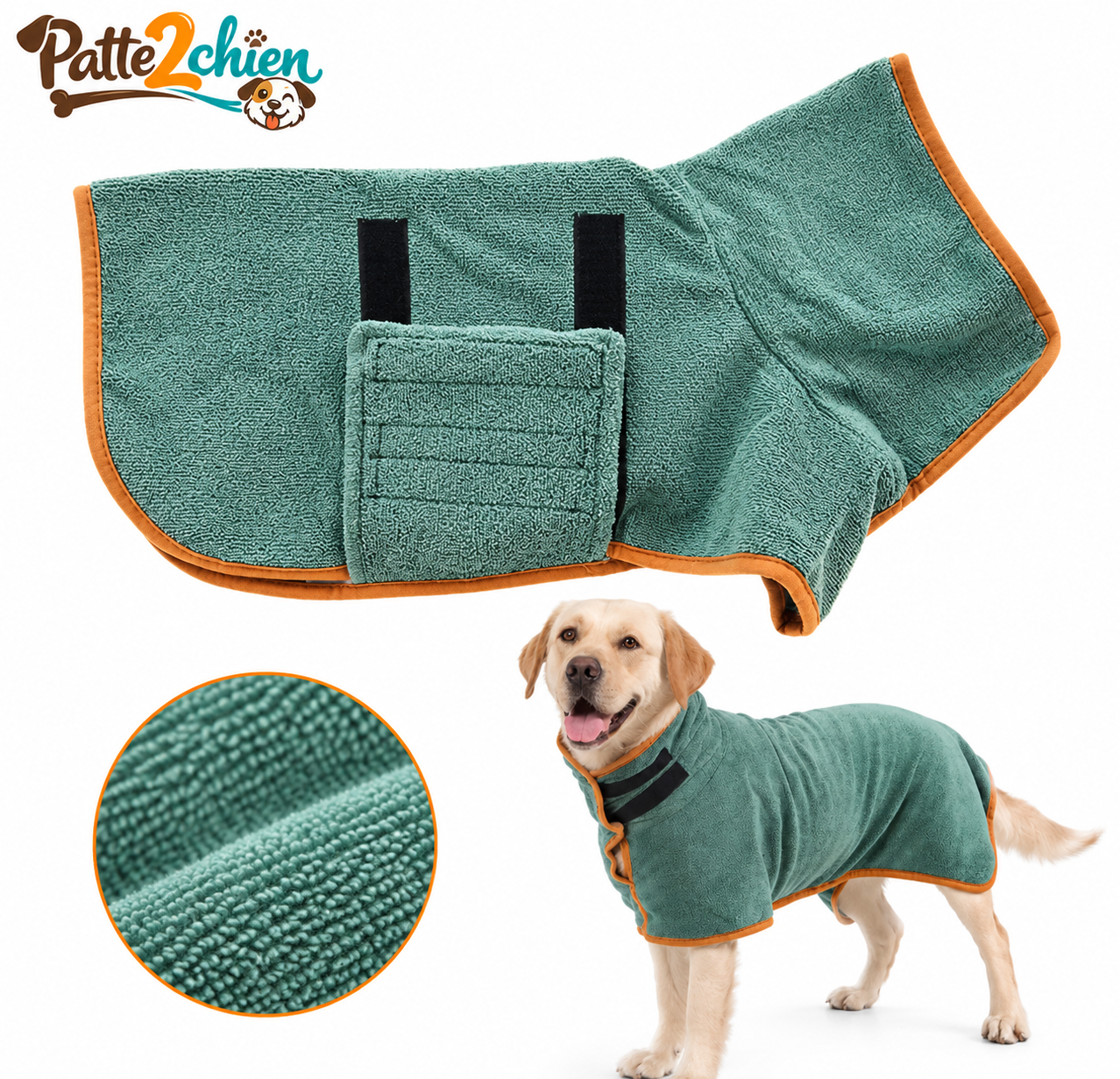 DryPaw™ | Peignoir en Microfibre pour Chien