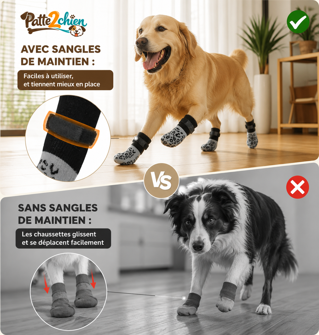 GripPaw™ | Chaussettes Antidérapantes pour Chien