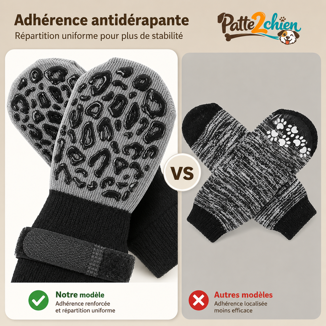 GripPaw™ | Chaussettes Antidérapantes pour Chien